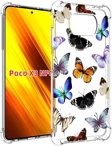 Miniatura 3 de Funda para Poco X3 NFCPoco X3 ProPoco X3 Linda Caso, Transparente Flexible Bumper TPU Funda de Silicona Suave de Goma para Xiaomi Poco X3 NFC