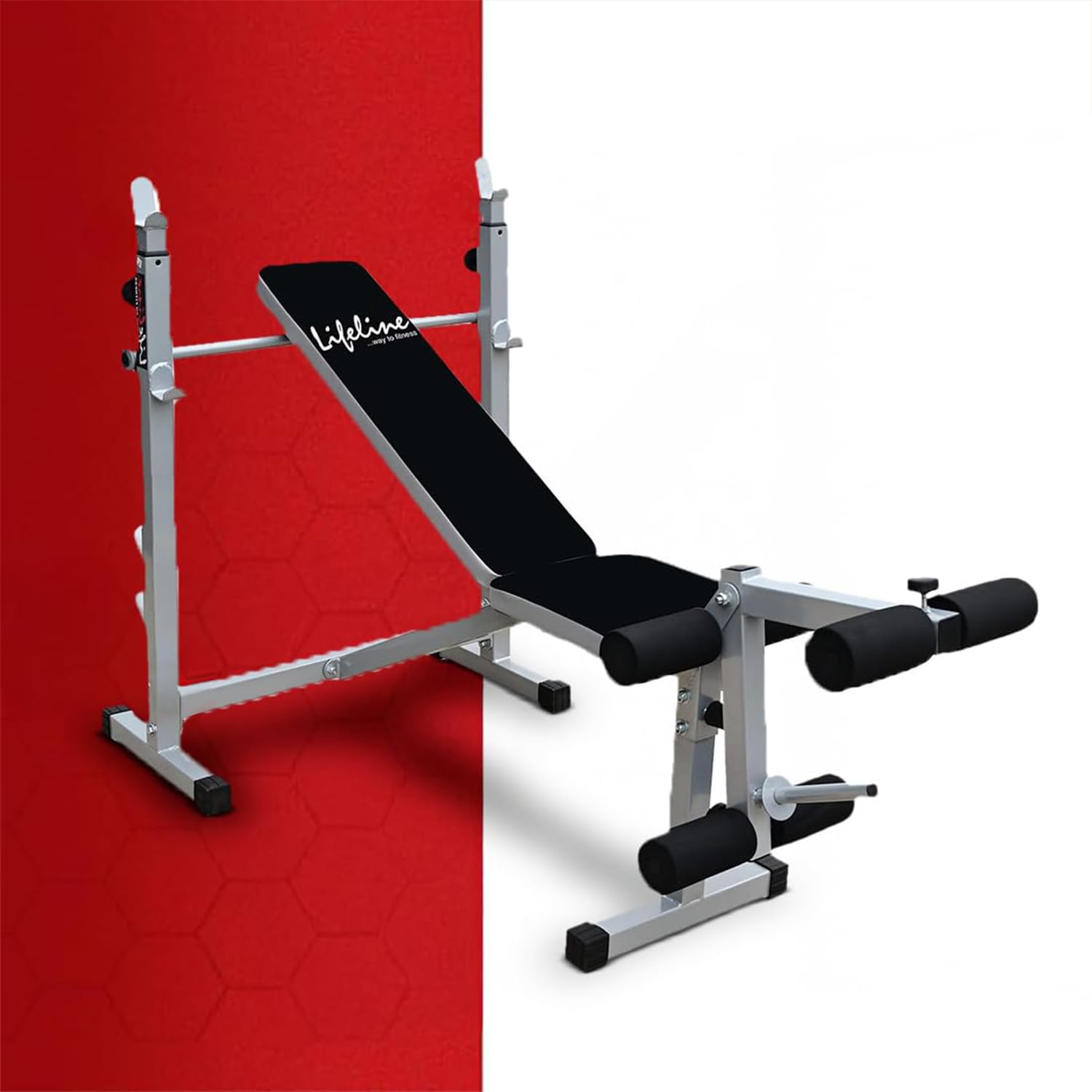 Lifeline LB 305 Multi Adjustable Bench Press Heavy Duty Home Gym Bench for Multiple Workouts and Strength Training | Home Gym Set up