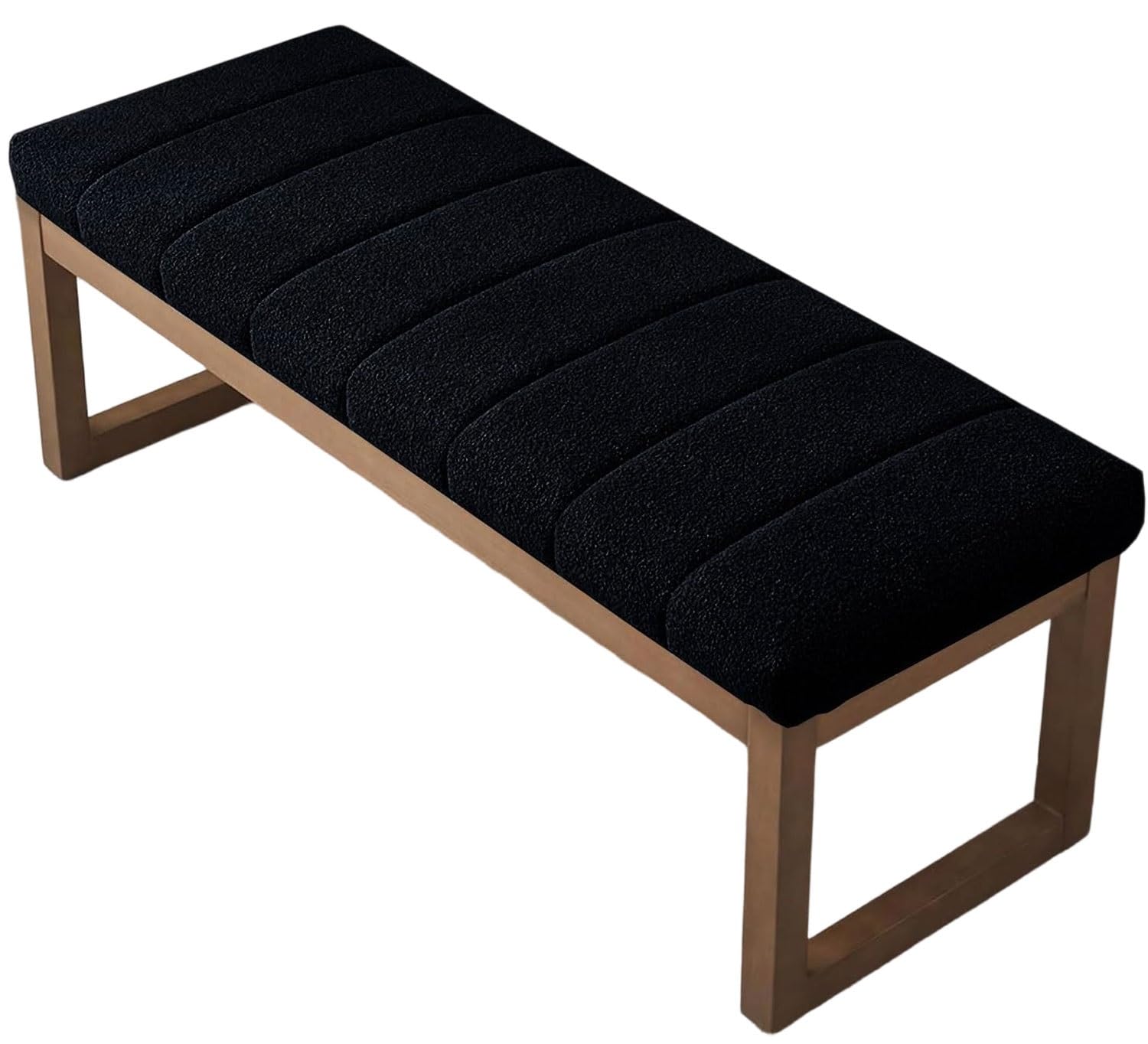 uyeoco Indoor/Outdoor Bench Cushion – 120cm/150cm/100cm/90cm x 40cm/35cm/30cm/25cm – Non-Slip Seat Pad for Bay Windows, Garden Patio, Long Chairs, Swings & Porch Furniture(Black,30x130x5cm)