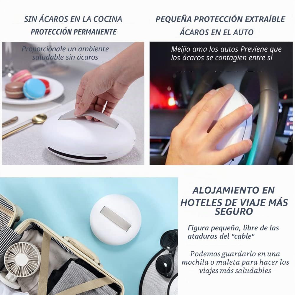 Aspiradora de cama UV, esterilización y limpieza ultravioleta automática, robot pequeño, tiempo de carga corto y larga duración de la batería, para colchones, sofás y otros tejidos
