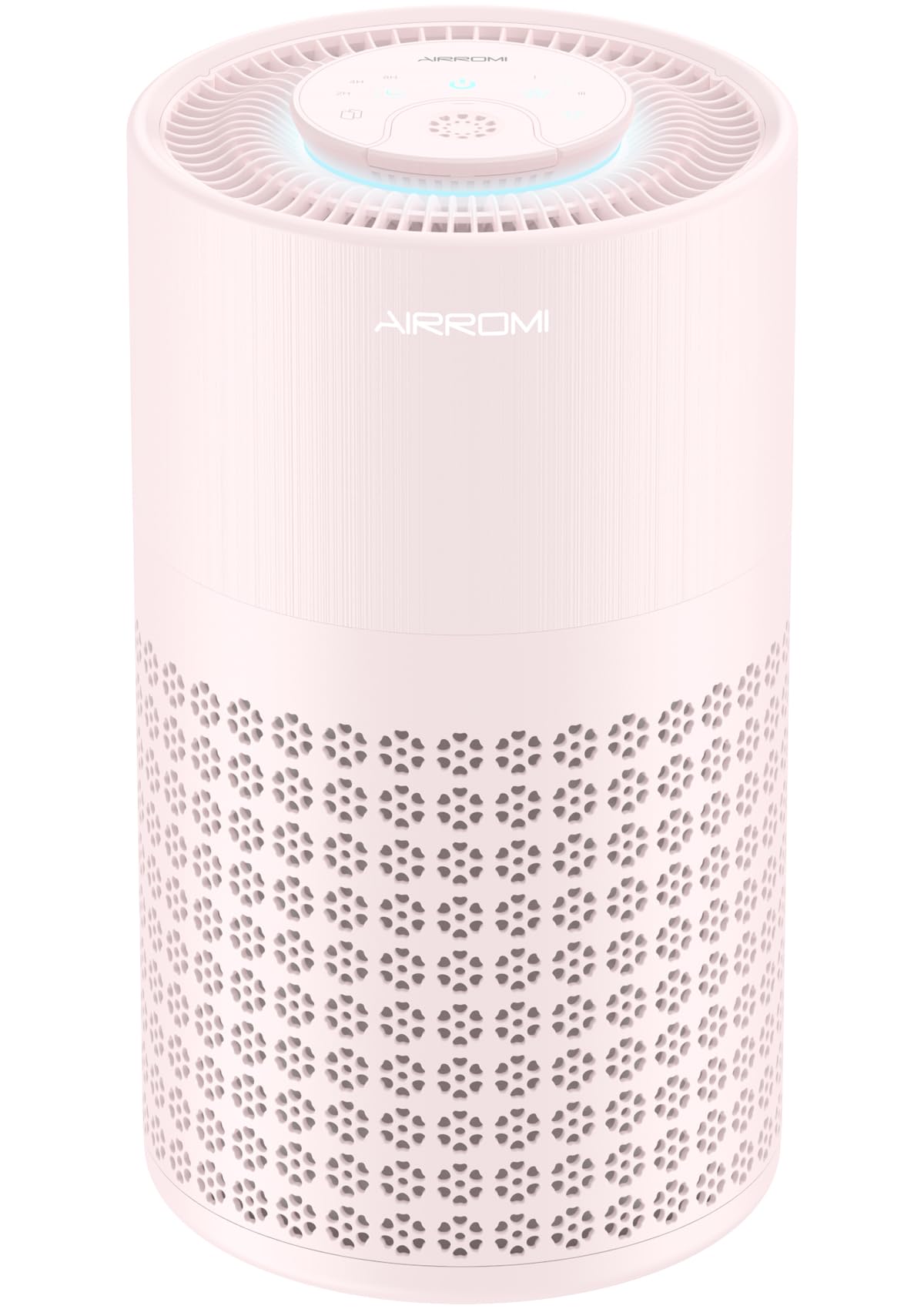 AIRROMI Air Purifier for Bedroom with HEPA 3-in-1 Filter, Pet Air Purifier for Home Cat Pee Smell, Covers Upto 990 Ft², Quiet 360° intake Air Cleaner for pet hair,allergies,Dust,Smoke A2001 Pink