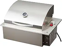 Mini Steak Churrasqueira Elétrica De Embutir Em Inox 304 com Tampa Abafador 49x36cm 110v