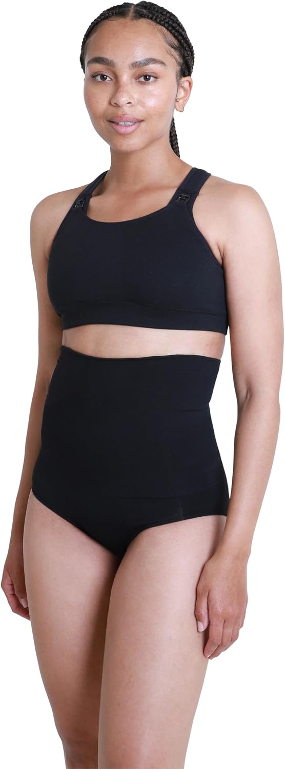 Ingrid & Isabel Basics – Postpartum Belly Support Underwear Briefs – Compression for Tummy Control & Recovery Support