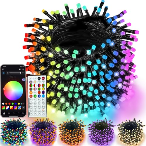 Smart Color Changing Fall Lights String 66 FT 200 LED Orange App Remote