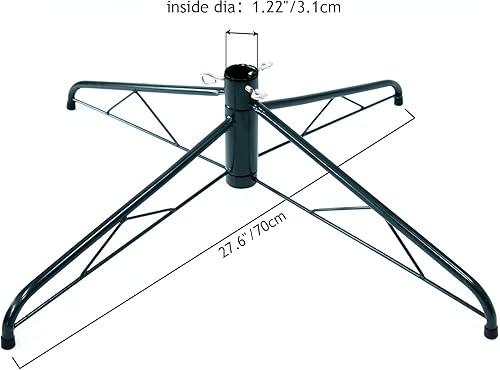 Miniatura 2 de Soporte grande de árbol de Navidad de 27.6 pulgadas para árboles artificiales, base plegable para árboles artificiales de 3 pies a 7.5 pies, se