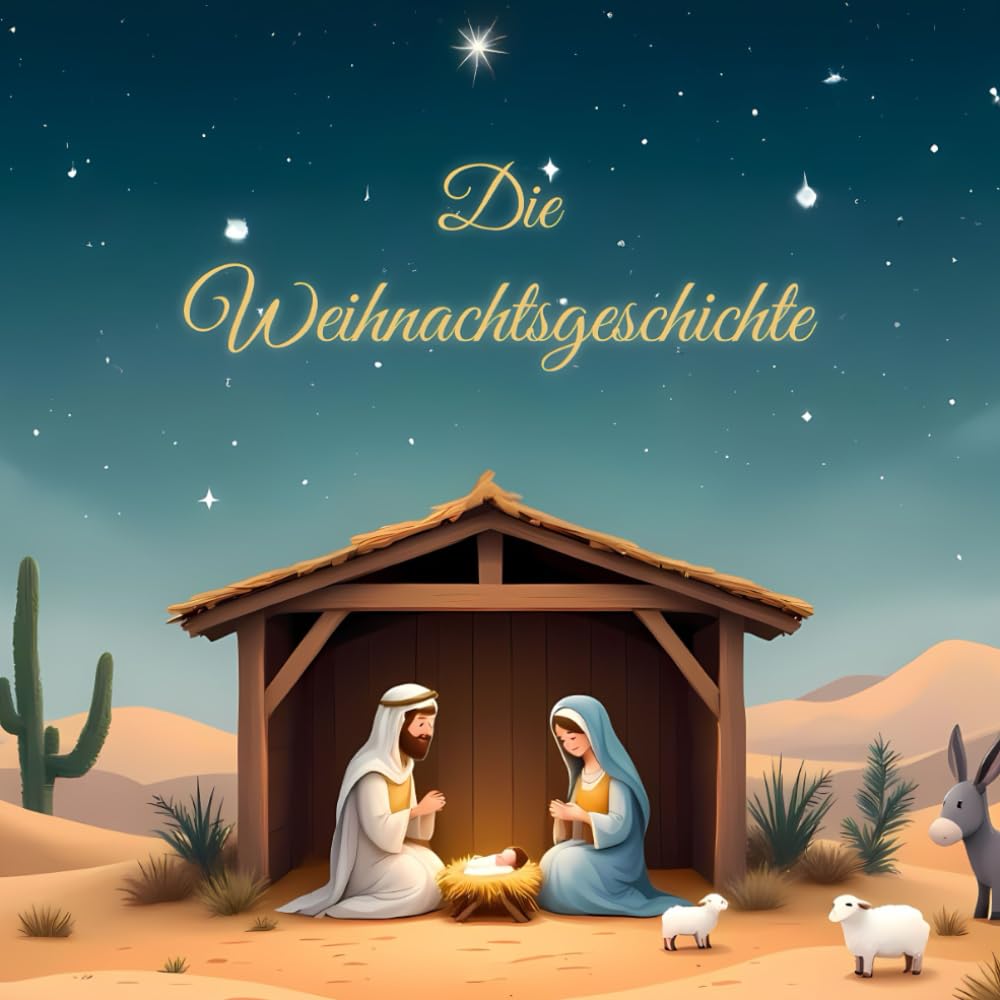 Die Weihnachtsgeschichte: – ein Vorlesebuch in 24 Kapiteln mit liebevollen Ausmalbildern für Kinder ab 3 Jahren