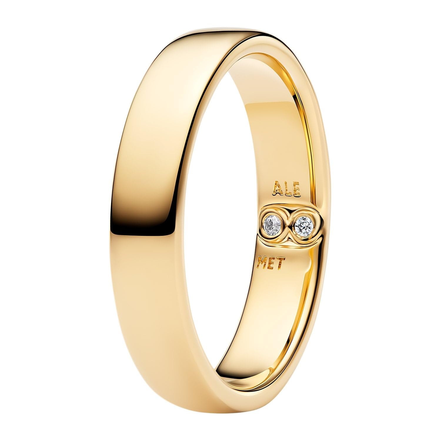 PANDORA Anillo para mujer, diseño clásico, color dorado 164776C01