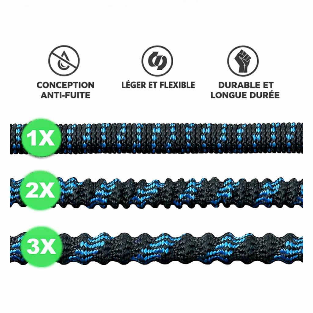 Manguera de Jardín Extensible 22,5 m (75 FT) Premium – Triple Látex – Conectores de Latón – Pistola de Metal con 10 Modos de Pulverización – Alta Resistencia (Verde) (Azul)