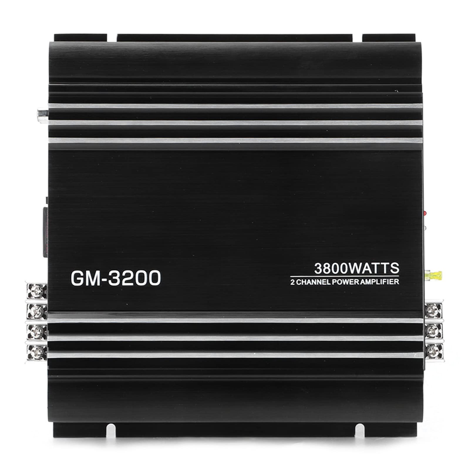 Amplificatore di Potenza Audio, Amplificatore di Potenza Audio a 2 Canali in Lega di Alluminio da 3800 W 12 V, Amplificatore Stereo per Auto Ad Alta Potenza, Amplificatore Stereo Hifi per Auto