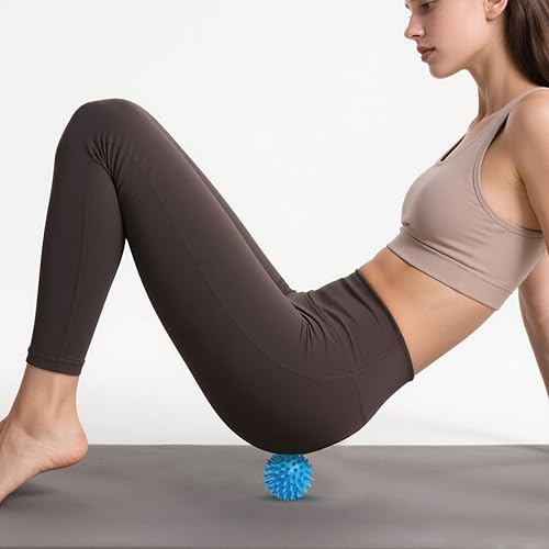 Miniatura 9 de Bolas de masaje con puntas, 3 unidades (firmes, medianas y suaves) bola masajeadora muscular para pies, espalda, cuello, músculos, rodillo