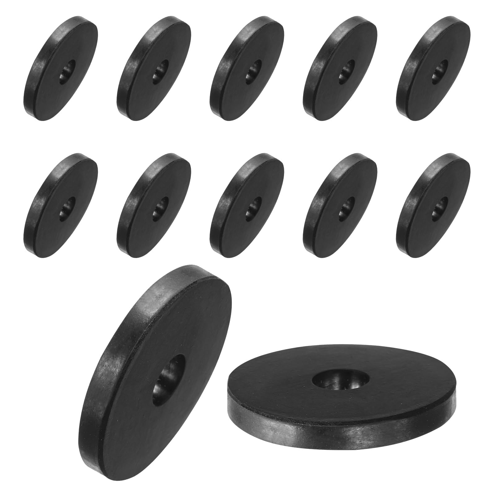 Unifizz 12 PCS Rubber Spacers 40mm OD 15mm ID 5mm Height Round Anti Vibration Spacer Rubber Bushing Grommets Thick Rubber Washers