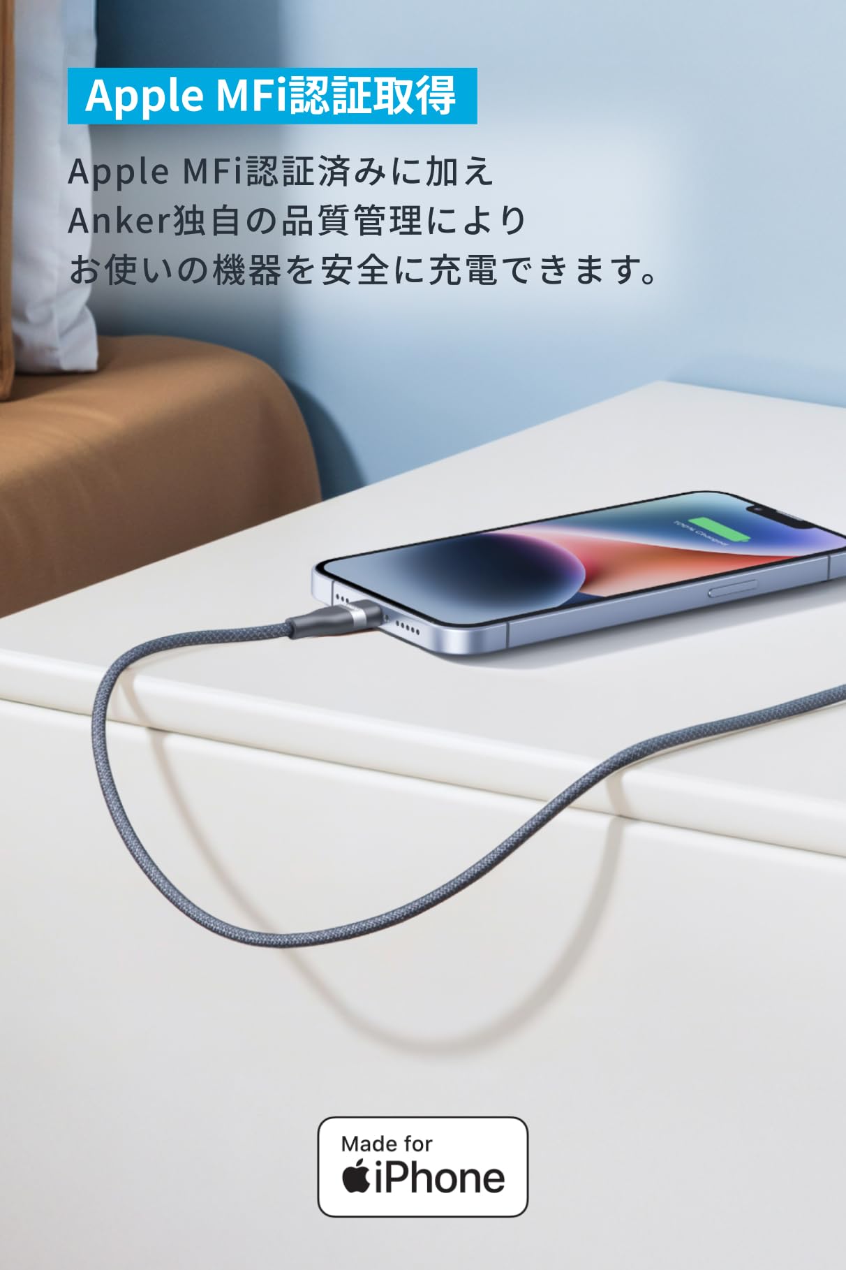 Amazon.co.jp: Anker USB-C & ライトニング ケーブル (高耐久ナイロン