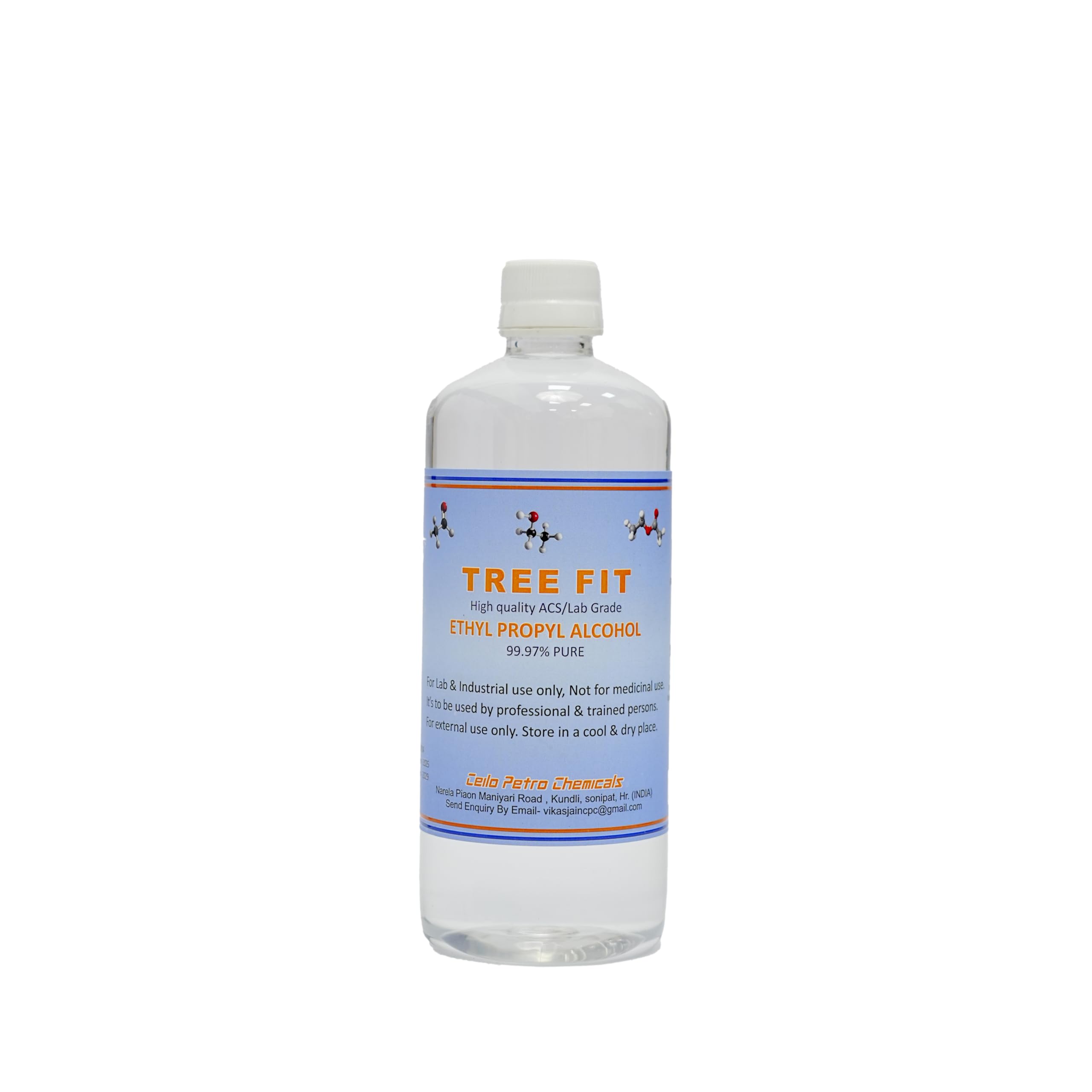Ethyl Alcohol, pure, absolute, 500 ml, pack of 1, for hand sanitizer and laboratory.