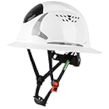 GREEN DEVIL Matrix Full Brim Hard Hat with Headlight Vented Construction Safety Helmet OSHA Approved Cascos De Construccion Work Hardhat for Men&Women