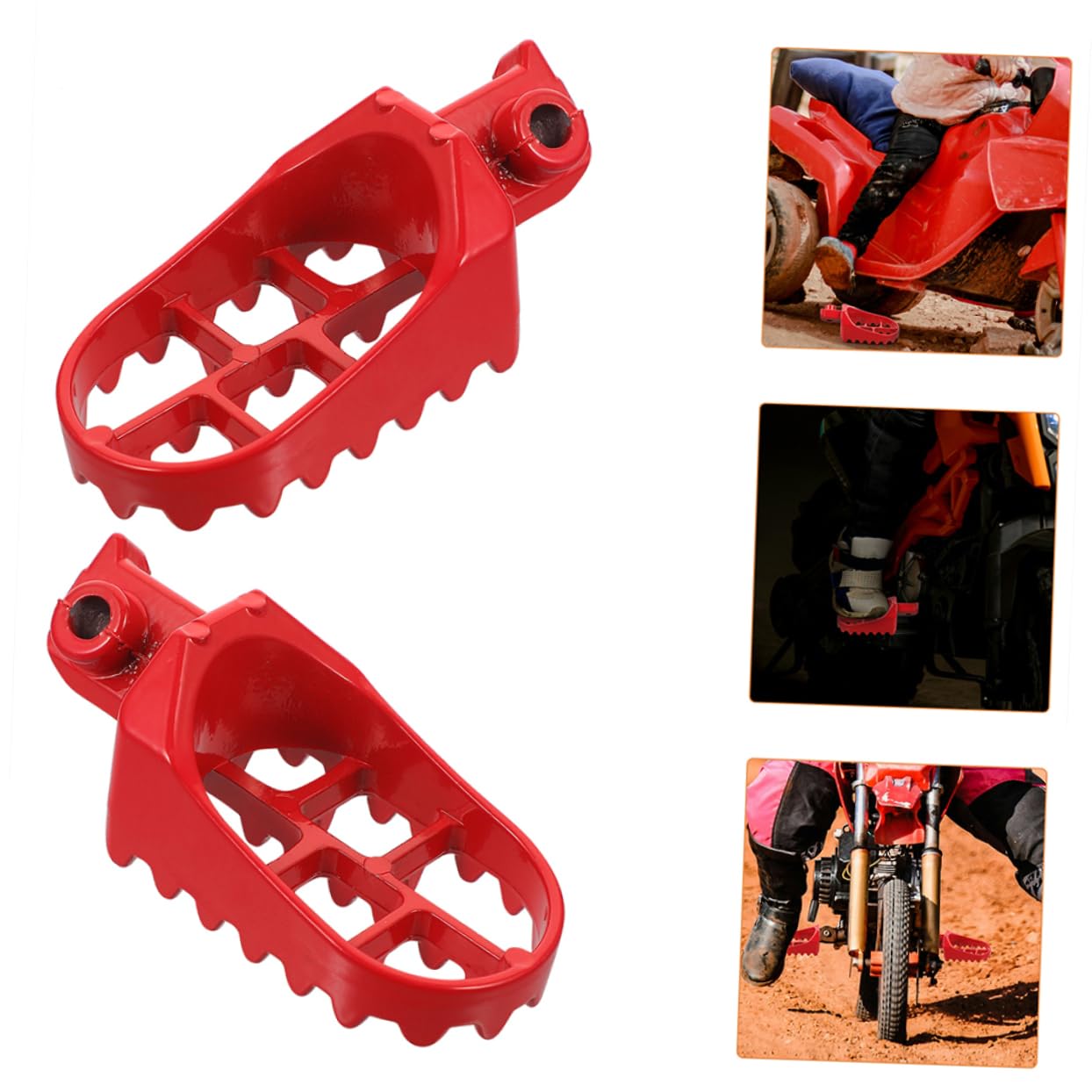 Estriberas para Motocross 4 Piezas de Aluminio Rojo para Pit Bike
