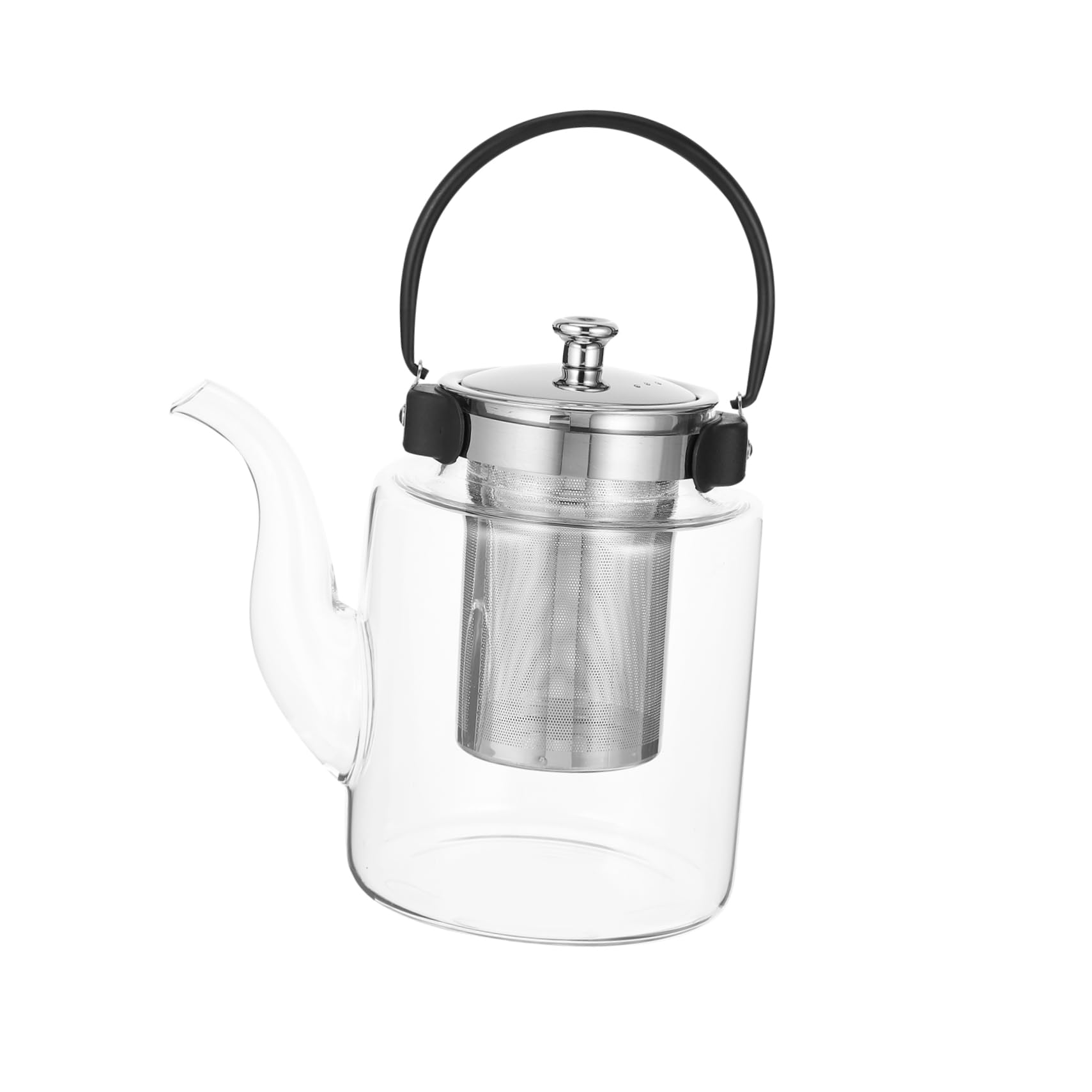 BESTYASH 1pezzi Tetera Vidrio Tetera Filtrante Hecha De Material Pregiato Grande Mango Aislado Vidrio Resistente al Calor Adecuada Para Casa Oficina Tiendas