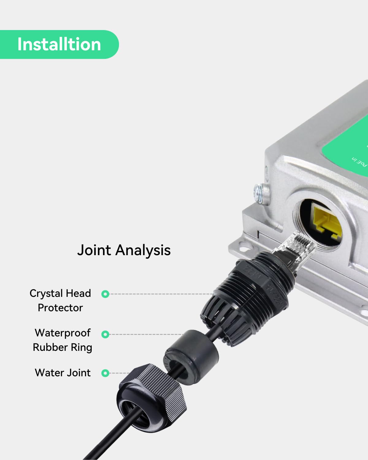 LINOVISION BT90W Outdoor PoE Extender, Gigabit PoE Ethernet Repeater und aufgeteilt in Zwei PoE-Ausgänge, für IP-Kameras, PTZ-Kamera, Wireless AP