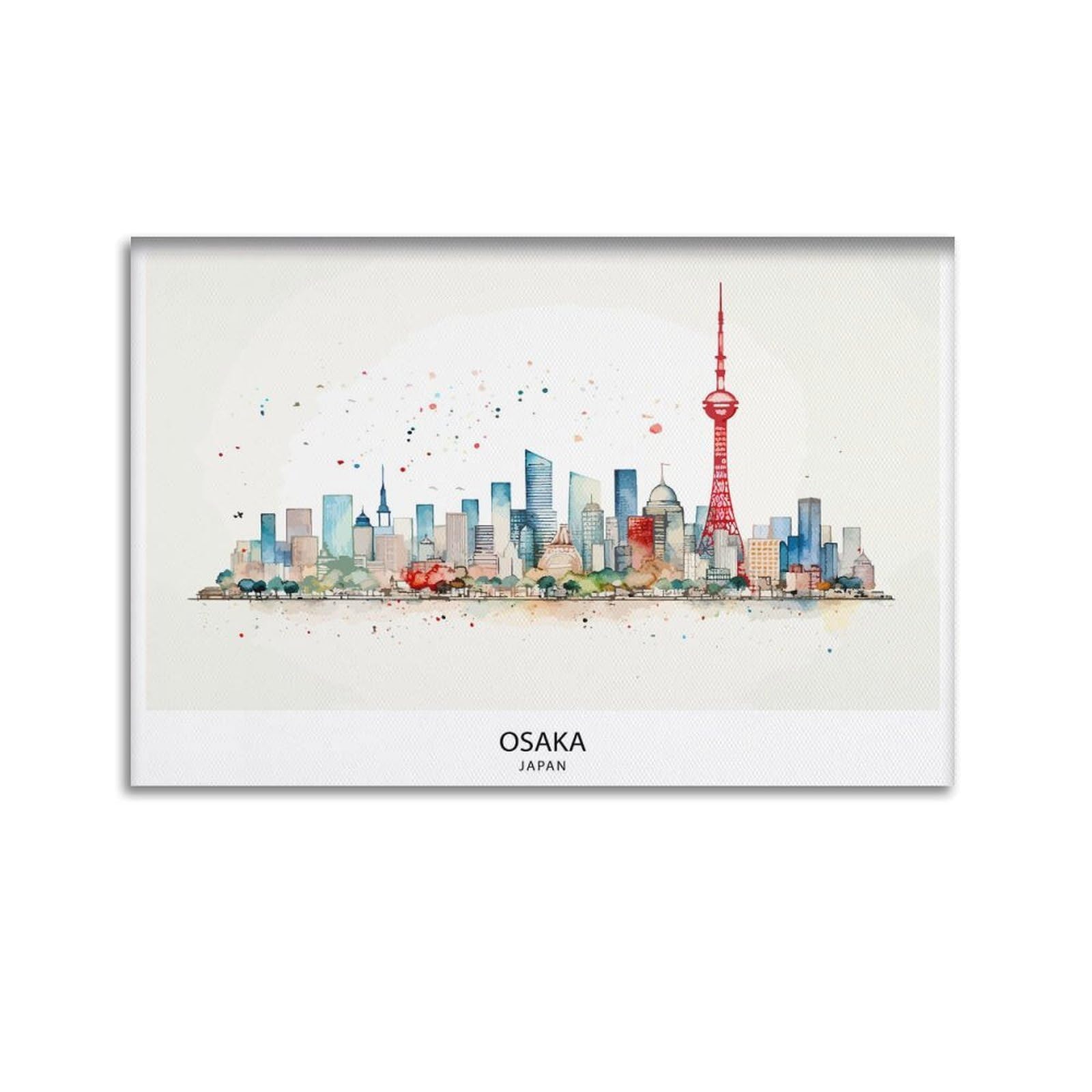 xiaoxiaoshen Osaka Japan Travel Cityscape_3 Canvas Poster Wall Art Prints Room Aesthetic Murals Bedroom And Living Decorations 24x36inch(60x90cm)
