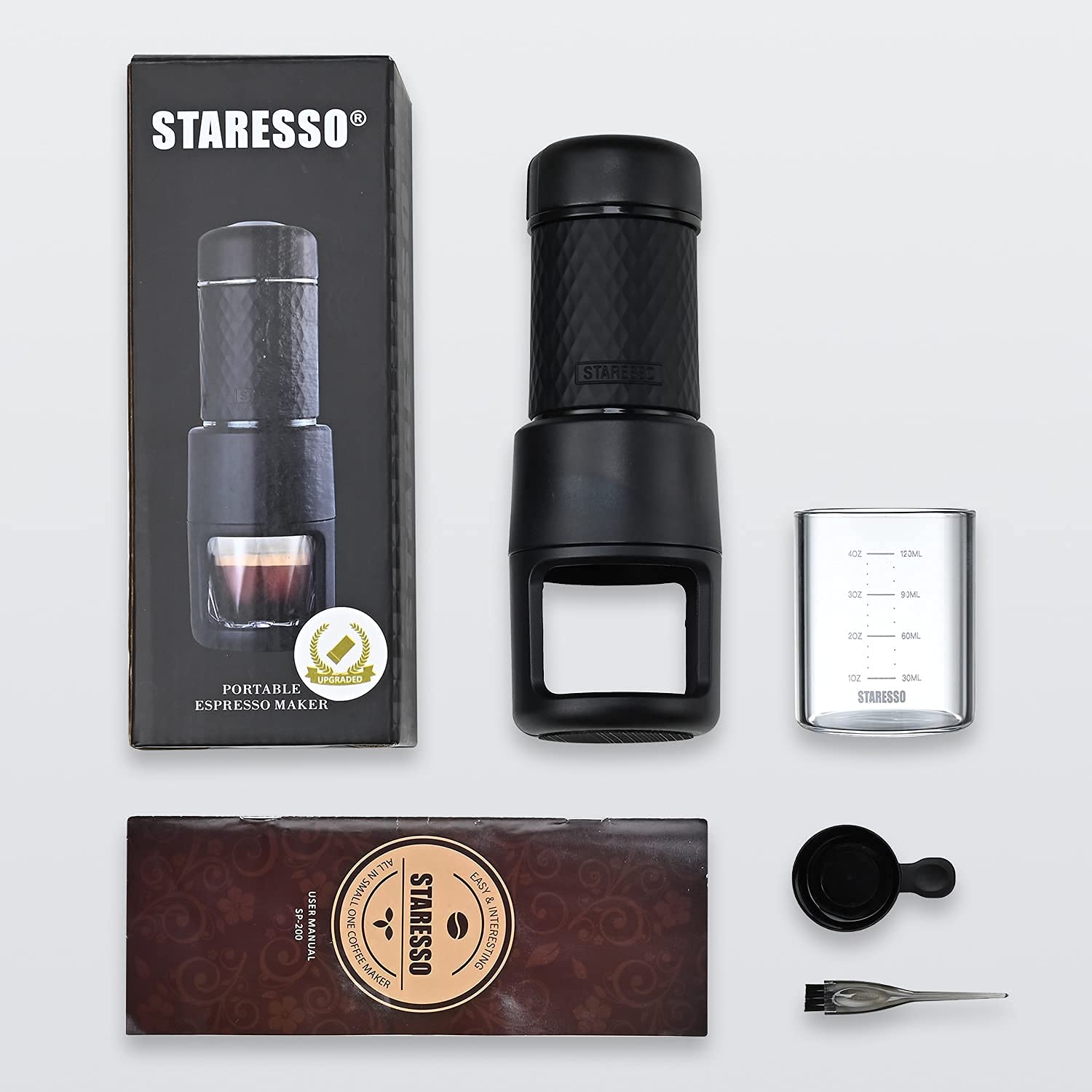 STARESSO Portable Espresso Machine Manual Espresso with Rich & Thick
