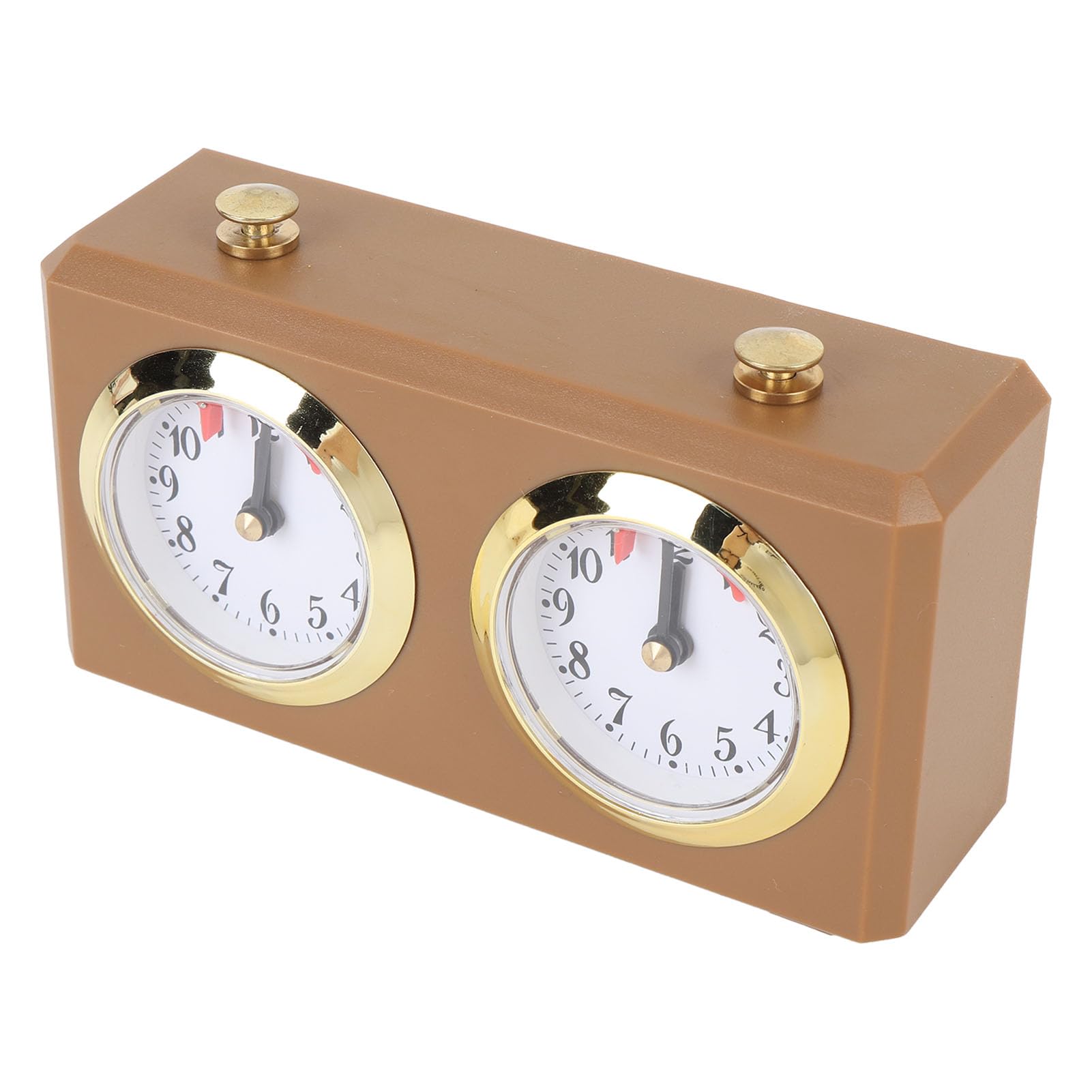Orologio da Scacchi Meccanico, Meccanismo di Carica, Quadranti Grandi e Trasparenti con Design retrò Classico per Vari Giochi di Scacchi (Abbronzatura)