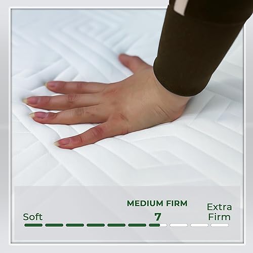 Miniatura 3 de Colchón tamaño Queen ecológico, fresco para sueño y alivio de presión, colchón reversible de firmeza media, certificado CertiPUR-US en una caja,