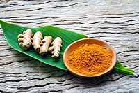 Vista 4 de Polvo de cúrcuma orgánica pura Probado en laboratorio para pureza 8 oz o 1/2 lb Bolsa de papel kraft ecológico resellable 100% cruda