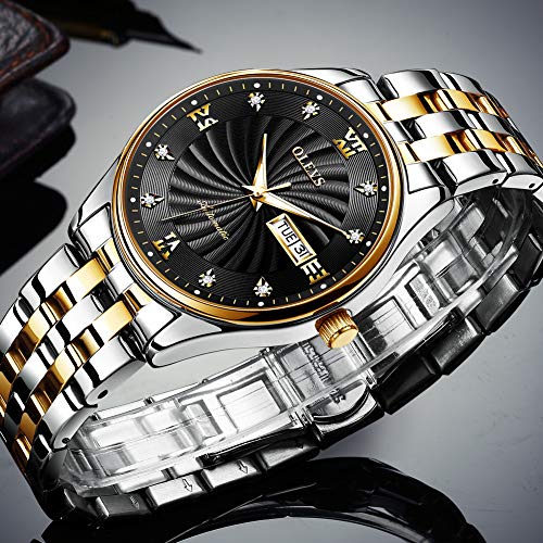 Image of OLEVS Men's Watches Analog Quartz Chronograph Dress Watch Multifunctional Stainsteel Steel Waterproof Classic Original Watch for Man