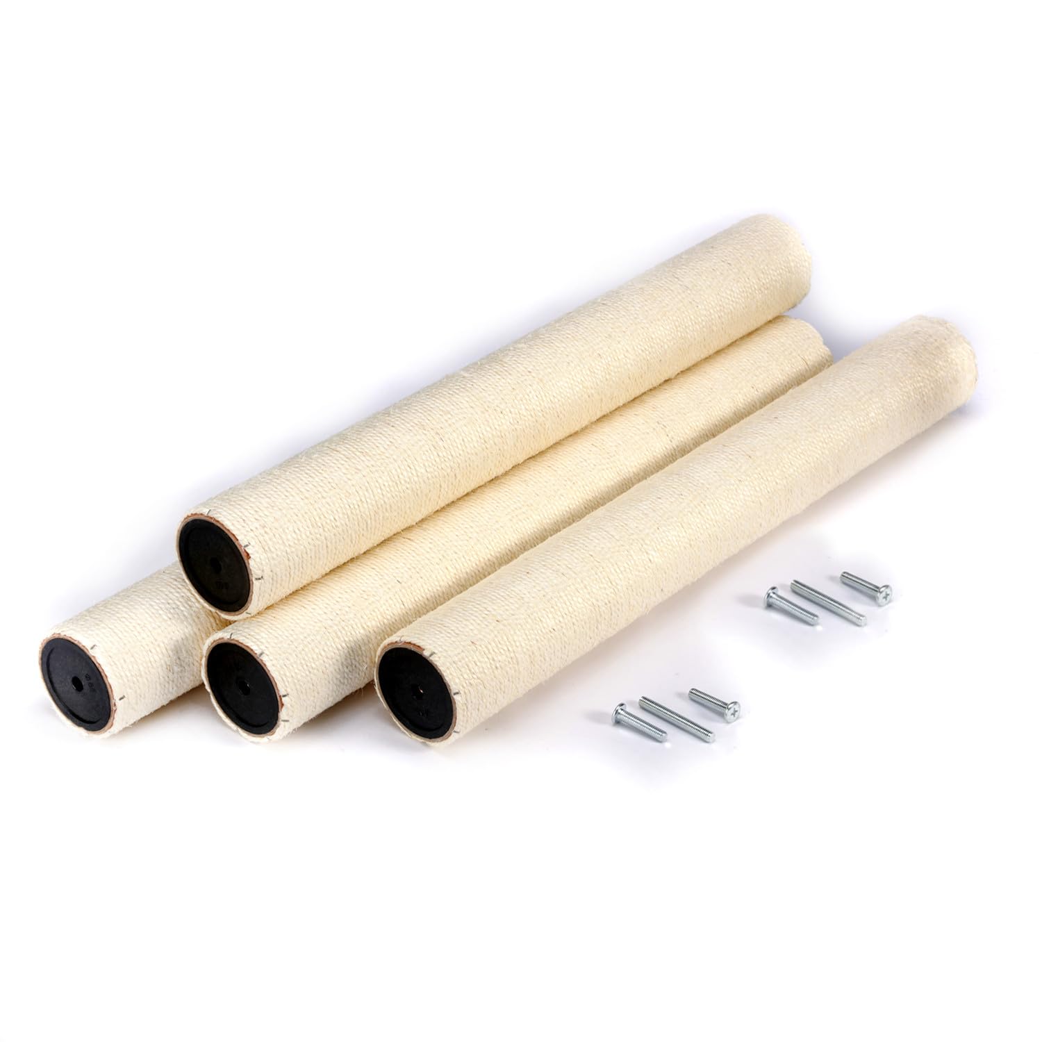 SHENGOCASE 4-Pack Cat Tree Accessories Replacement Parts Post 23.6" L, 3.15" Ø Pole, Cat Tower Relacement Post (M10 Screw)