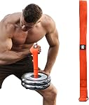 J Bryant Bras Latchling Training Strap Belt Hand Grip- Idéal pour l'entraînement des avant-bras et des biceps Multifonctionnel Home Gym Fitness Équipement Compatible avec 1 de pouce et 2 pouces Plaques de cloches
