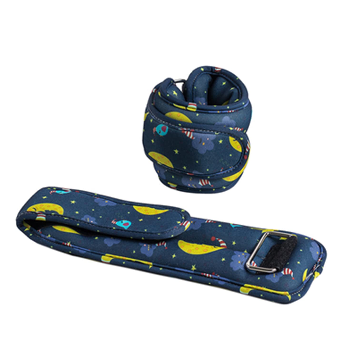 Ankle Weights Wrist Weights for Kids, 2 x 0.5kg Ankle/Wrist Weights for Women, Hand Leg Weight for Kids Sandbags with Adjustable Strap, For Child Gymnastics, Dancing(Color:moon)