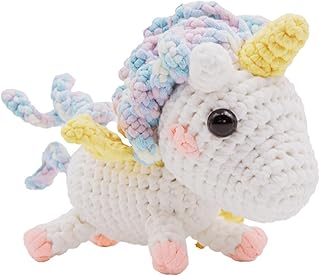Qiebenav Kit de ganchillo todo en uno, accesorios para muñecos de ganchillo, juego de ganchillo con forma de animal, con videos paso a paso, perfecto para principiantes, color azul