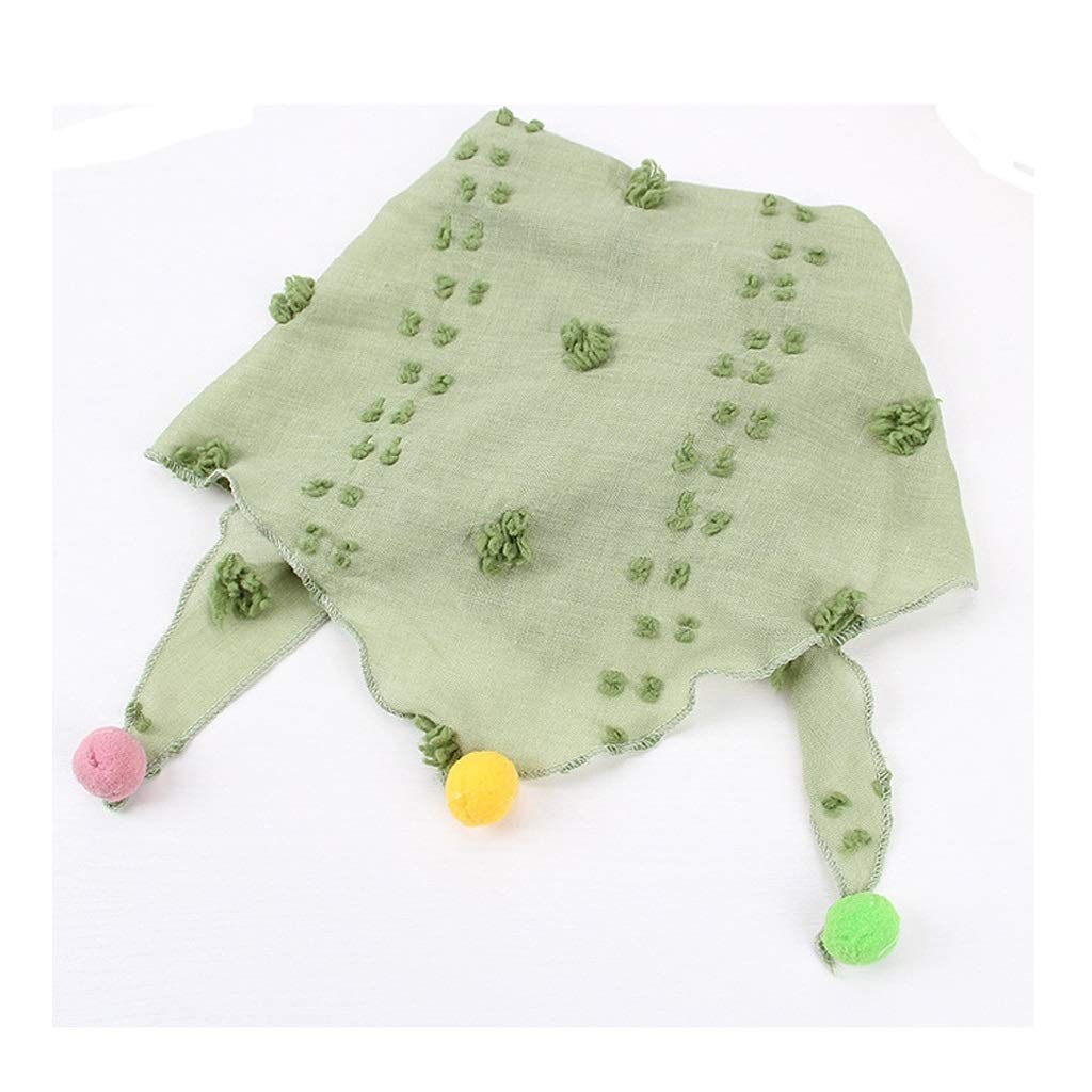 Herbst Winter Baumwolle Leinen Kinder Fellknäuel Dreieckstuch Koreanische Version Reine Farbe Jungen Mädchen Schal Gezeiten Warmer Schal (Farbe: E)
