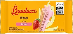 Kit 24 Sachês Biscoito Mini Wafer Morango Bauducco 30g