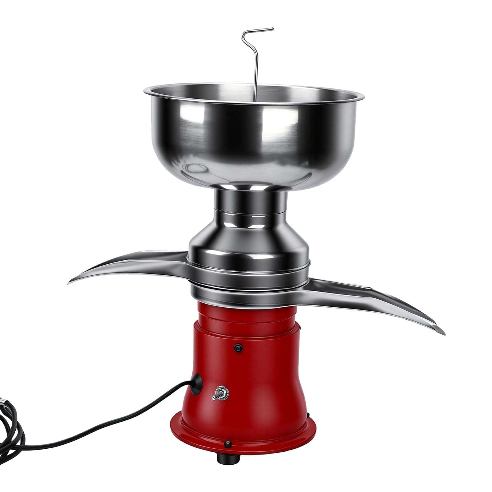 XUMIUZIY Separador de Nata Eléctrico, Potente Rendimiento del Motor para Productores Lácteos, Espumadera de Leche Fresca de Acero Inoxidable de 9800rpm