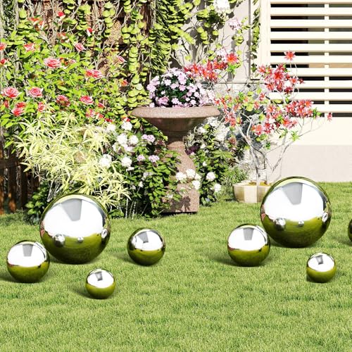 Bolas de espejo para jardín que transforman tu terraza con reflejos de luz mágicos 8