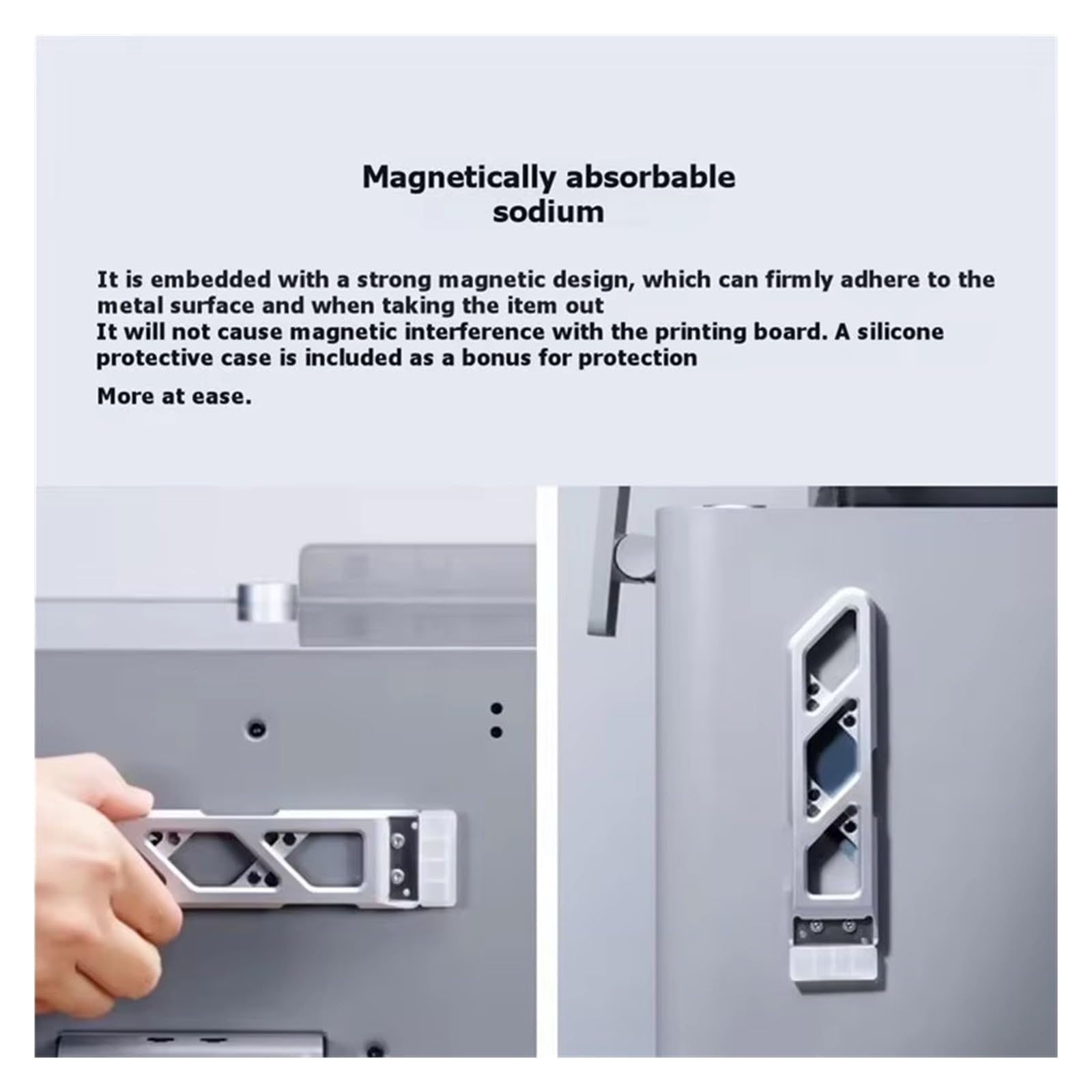 Magnetic Alloy Scraper Mag-Alloy Print Bed Tool | Strong magnet, flexible blade, safe bed release, no scratch, easy grip(Black)