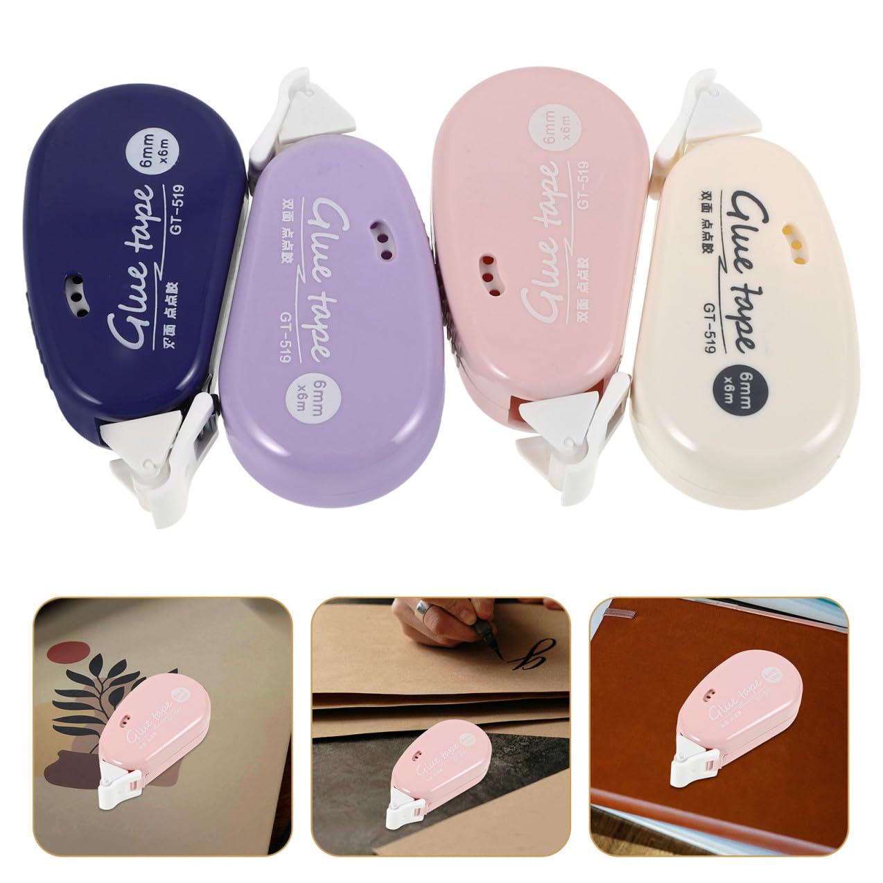 VILLCASE 16piezas Cinta Adhesiva Doble Cara Rodillo Adhesivo Transparente De Alta Resistencia para Manualidades y Tarjetas Sin Marcas Ni Residuos De