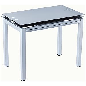 Mesa Cocina Extensible - Mesa Cocina Negra Pequeña - Medidas 95x55/95x75 cm