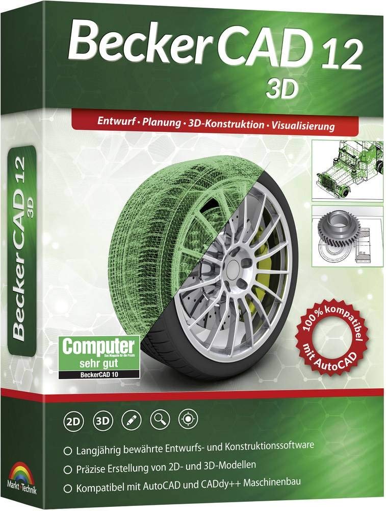 Markt & Technik 80861 BeckerCAD 12 3D versione completa, 1 licenza software Windows CAD