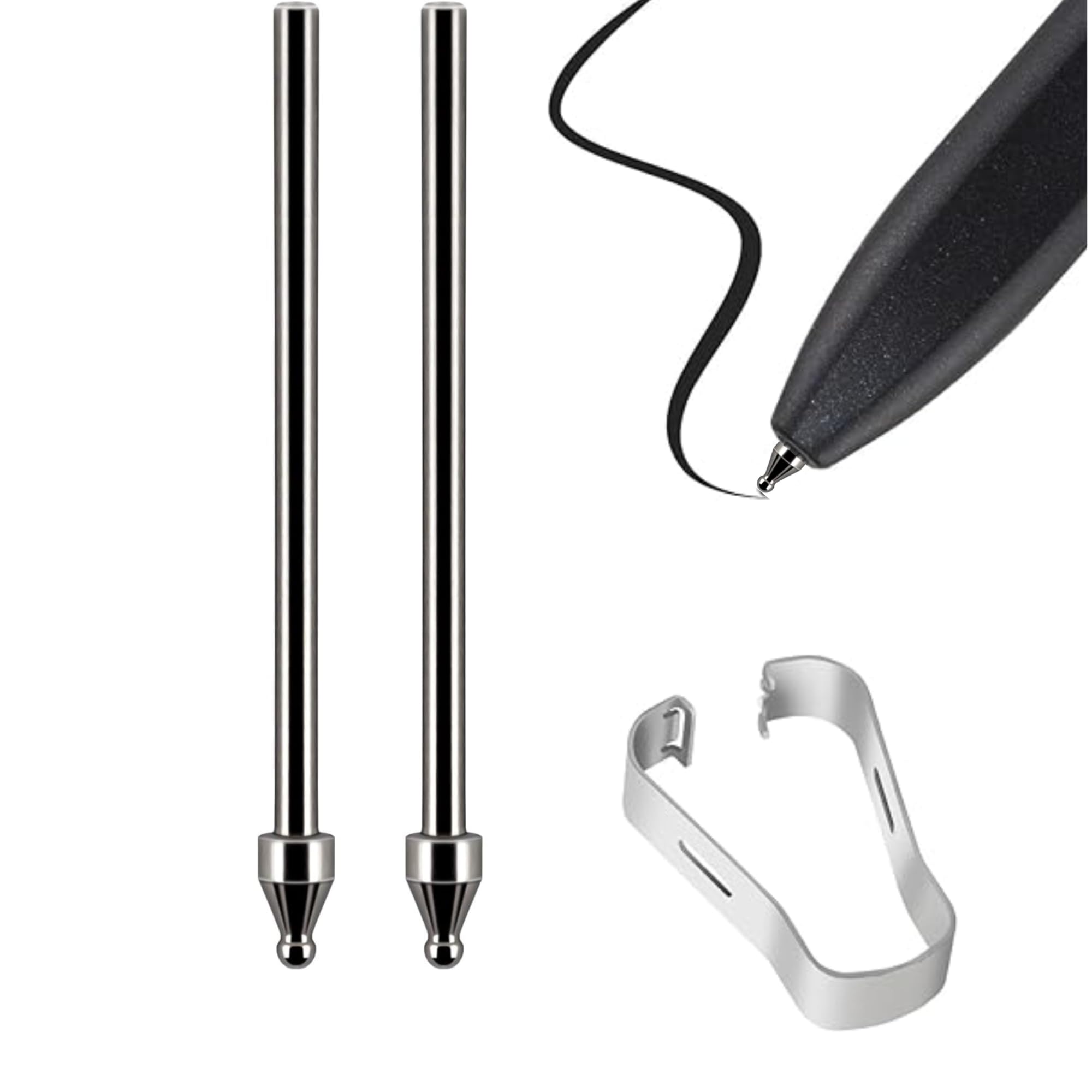 Metal Nibs Alloy Precision Pen Tips for Samsungg S Pen – Compatible with Galaxy Tab S7, S8, S9 Tab & Other Stylus Models, Durable Replacement Nibs for EMR (1Set)