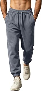 Men's Plus Size Sweatpants with Pockets Drawstring Fleece Joggers
