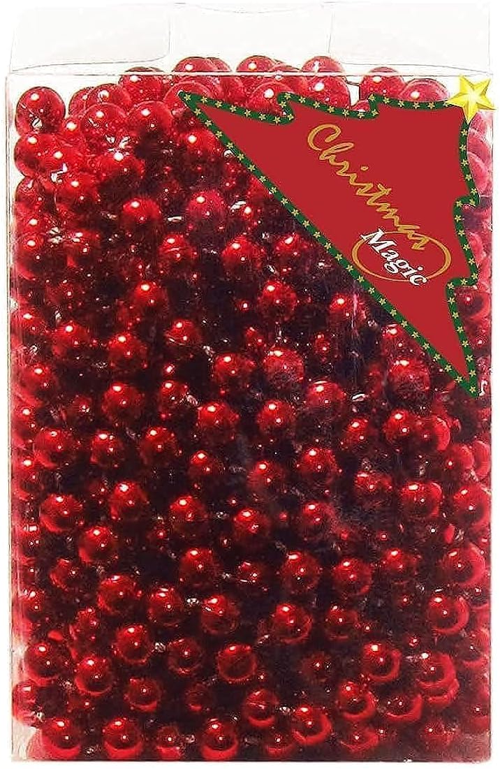 Beads Garland 6Mmx10M Red