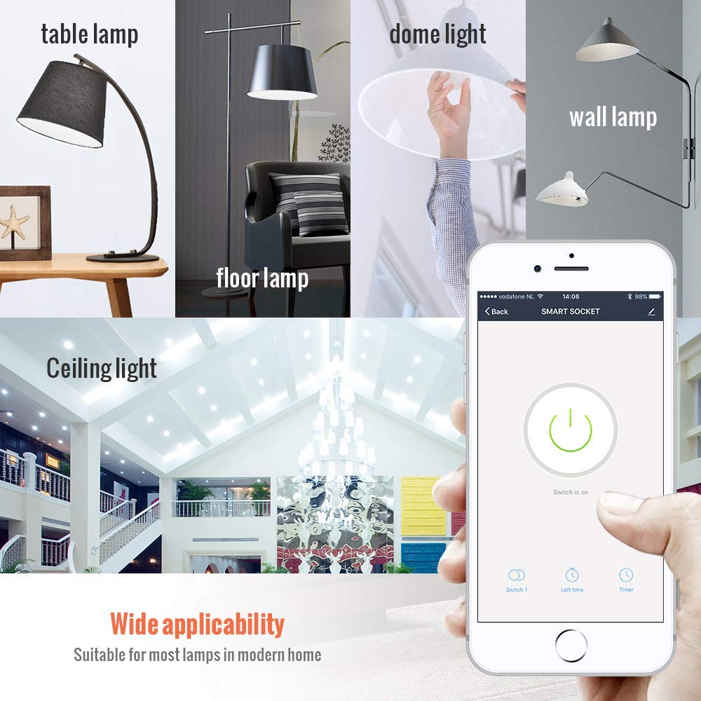 Fcmila Wifi Smart Lamp Bulb, 10w Smart Dimmable Colorful Light Bulb Intellegent App Control Remoto Trabaja Con Alexa/Google Assistant/Siri/Ifttt (e27 / B22 / E26 / E14 / Gu10)