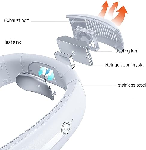 Miniatura 6 de AlphaCool Ventilador de cuello portátil ultraligero 1.0 - Diseño sin aspas de bajo ruido con batería recargable y más de 8 horas de respaldo