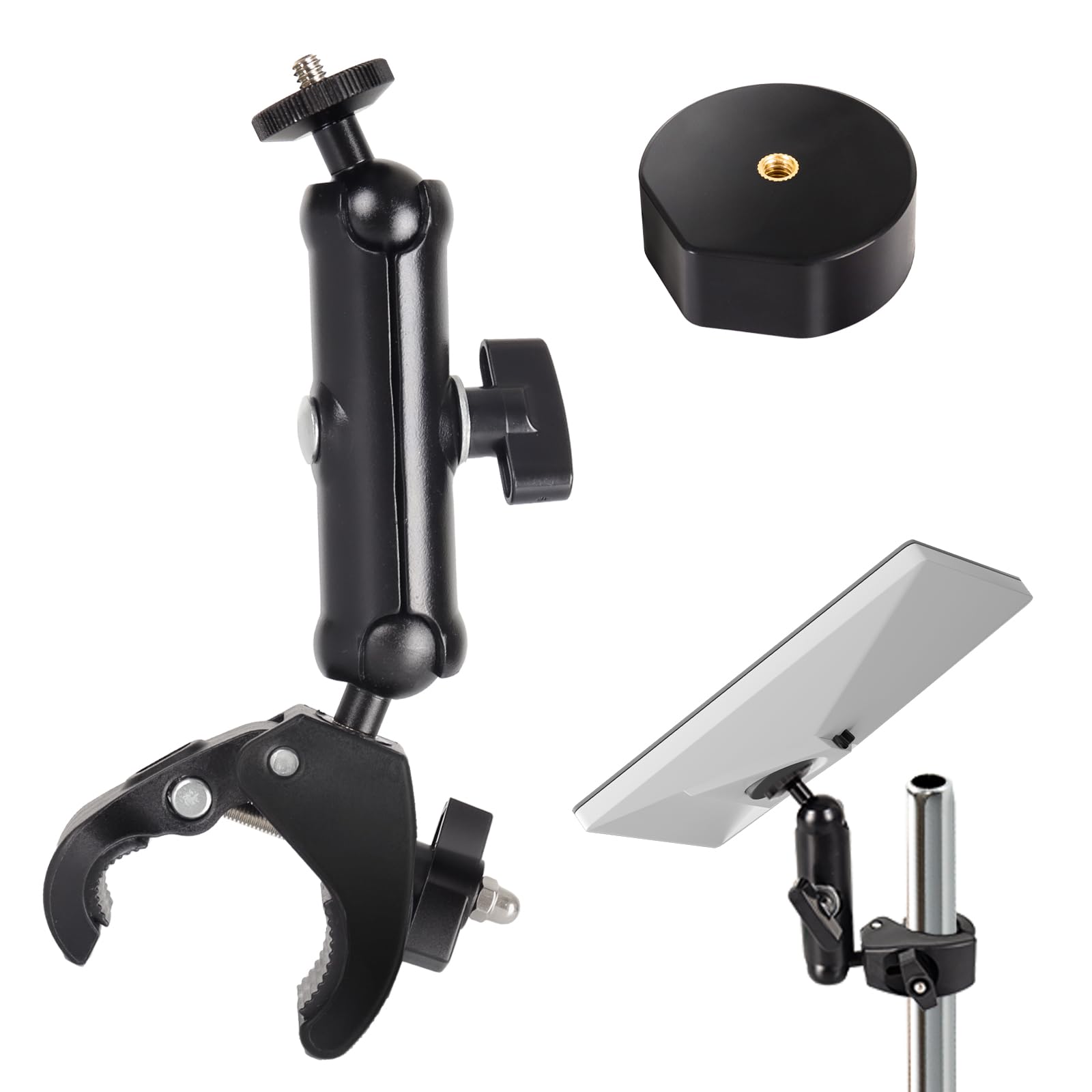 UBeesize Starlink Mini Mount, Adjustable Clamp Mount Accessories, Starlink Mini Roof Rack RV Ladder Pole Mounting Kits, Compatible with Original Pipe Adapter (Old Version)