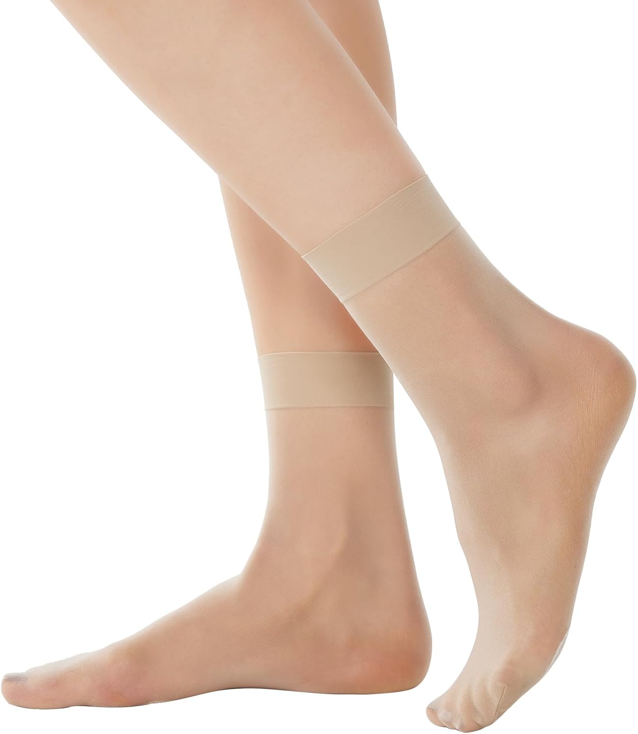 12 Pairs Nylon Socks for Women High Sheer Ankle Socks Hosiery with Reinforced Toe - Image 2