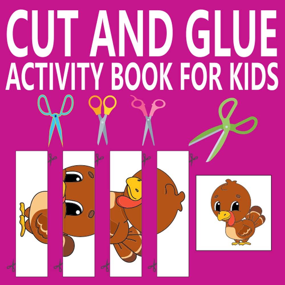 Buy Cut and Glue Activity Book for kids Scissor Skills Preschool