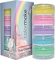 Pintura Facial Cremosa, Colormake, Unicórnio, 4 Gramas, 5 Cores Sortidas