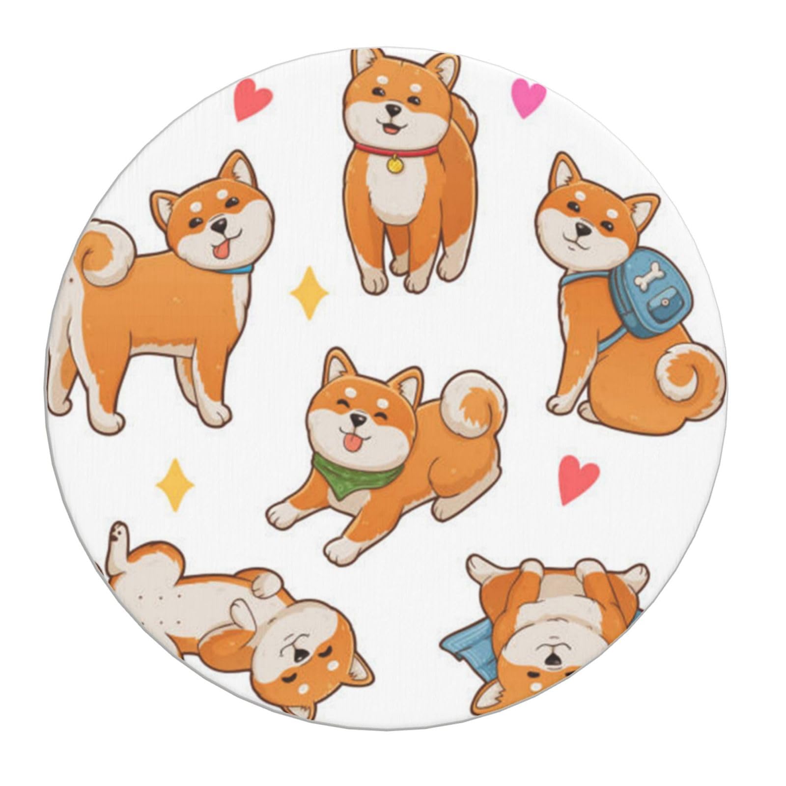 Uroczy pies Shiba Inu z nadrukiem diatomitu podstawka pod kubek okrągłe podstawki do dekoracji domu