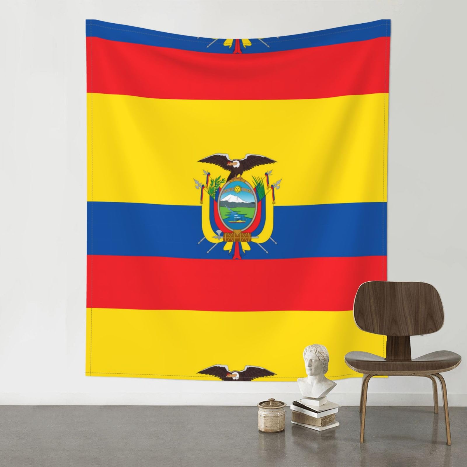 YYHWHJDE Flag of Ecuador Prints 60x51in Wall Tapestry – High-Grade Polyester Throw for Dorm, Beach & Home Decor